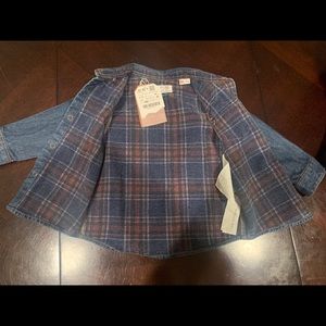 NWT Zara Baby Denim Snap Button Shirt